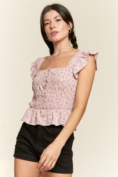 Floral Ruffle Top